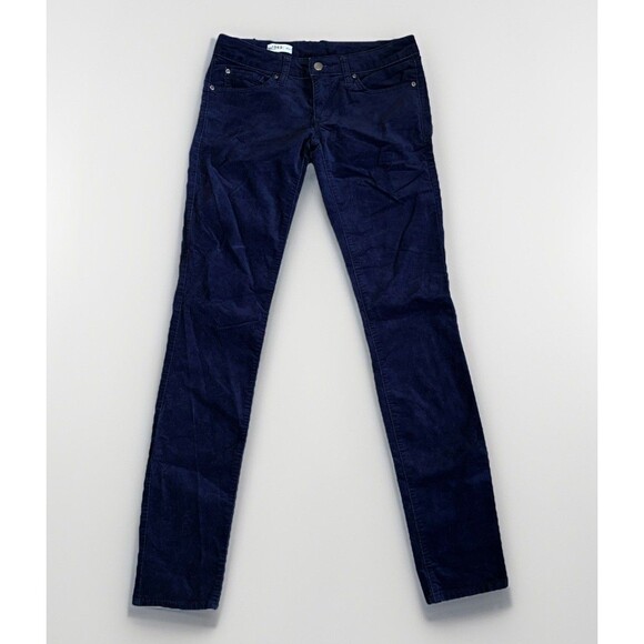 Gap Jeans Blue Velvet Women’s Always Skinny Pants 2012 Size 26/2 Velour - Picture 1 of 5